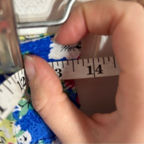 LF Paper Heart Colorful Floral Skort Skirt Shorts NWT Sz 8 Blue Pink Lace Hem - Picture 6 of 7